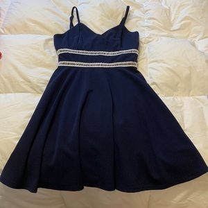 Mi Ami Navy Blue Dress - Size: M